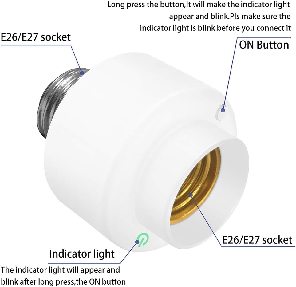 Zocalo WiFi Smart Lighting inteligente, Control por voz, Automatización del hogar, Compatible con Alexa y Google Home