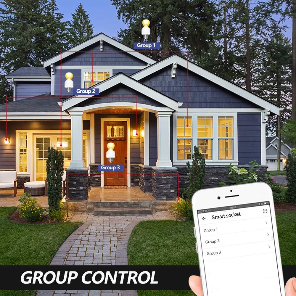 Zocalo WiFi Smart Lighting inteligente, Control por voz, Automatización del hogar, Compatible con Alexa y Google Home
