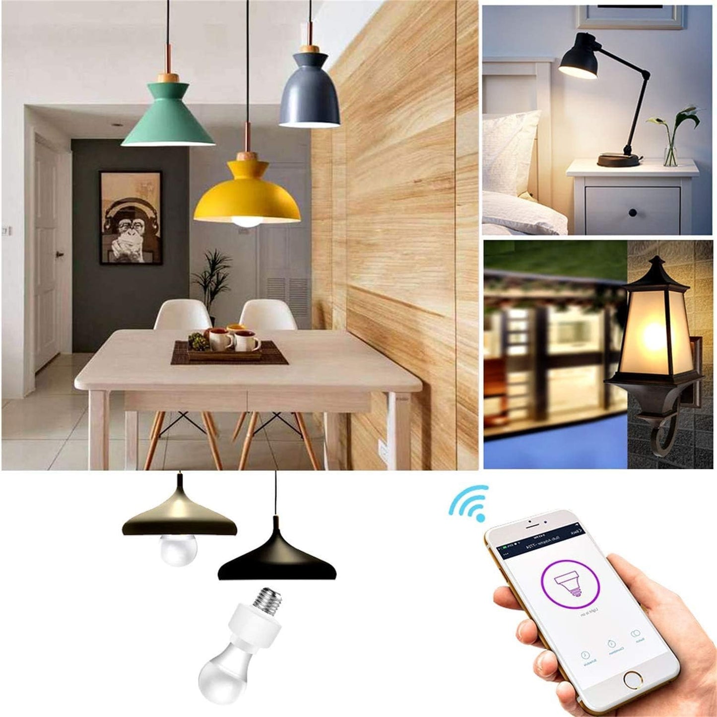 Zocalo WiFi Smart Lighting inteligente, Control por voz, Automatización del hogar, Compatible con Alexa y Google Home